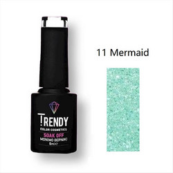 Trendy Soak Off 11 Mermaid Glitter Ημιμόνιμο Βερνίκι Νυχιών 6ml