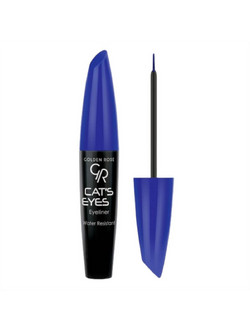 Golden Rose Cat's Eyes Liner Blue Water Resistant Αδιάβροχο Πινέλο Eyeliner