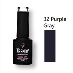Trendy Soak Off 32 Purple Gray Ημιμόνιμο Βερνίκι Νυχιών 6ml