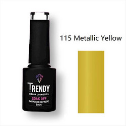 Trendy Soak Off 115 Metallic Yellow Ημιμόνιμο Βερνίκι Νυχιών 6ml