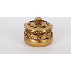 ΔΙΑΚΟΣΜΗΤΙΚΟ ΚΟΥΤΙ, ΠΟΛΥΡΕΖΙΝ, ΧΡΥΣΟ, 10.2x10.2x8.7cm