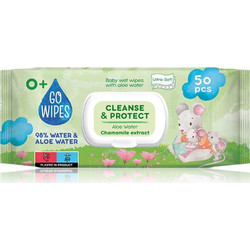 GoWipes Cleanse & Protect Chamomile extract παιδικά απαλά υγρομάντηλα με αλόη βέρα 50 τμχ