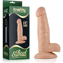 Lovetoy Real Extreme 7" The Sexual Passion Ρεαλιστικό Dildo με Βεντούζα & Όρχεις 16.5cm Flesh