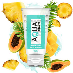 Aqua Travel Flavour Tropical Fruits Λιπαντικό Gel Νερού Κόλπου & Πρωκτού 50ml