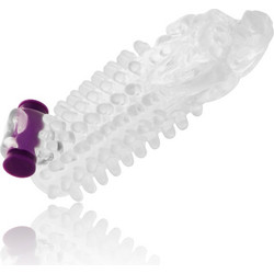 Ohmama Dragon Sleeve Bullet Κάλυμμα Επιμήκυνσης Πέους με Δόνηση Clear