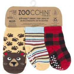 Zoocchini GRIP+EASY(TM) Καλτσάκια Μπόσλεϋ ο αρκούδος (3 τεμ) 0+ έως 2 ετών ZOO11808