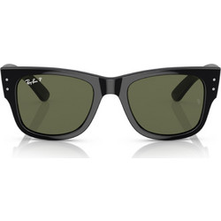 Ray-Ban RB0840S 901/58 Ανδρικά Γυαλιά Ηλίου Τετράγωνα Κοκάλινα Μαύρα με Πράσινο Polarized Φακό