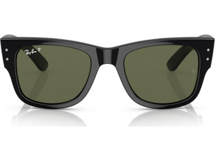 Ray-Ban RB0840S 901/58 Ανδρικά Γυαλιά Ηλίου Τετράγωνα Κοκάλινα Μαύρα με Πράσινο Polarized Φακό