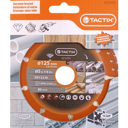 425203 ΔΙΑΜΑΝΤΟΔΙΣΚΟΣ Φ125mm ΜΠΕΤΟΥ-ΓΡΑΝΙΤΗ ΞΗΡΑΣ ΚΟΠΗΣ TACTIX