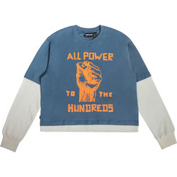 The Hundreds Power Γυναικείο Cropped T-Shirt Blue