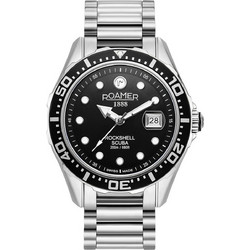 Roamer Rockshell Ανδρικό Ρολόι με Ασημί Μεταλλικό Μπρασελέ R220858418550