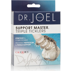CalExotics Dr. Joel Support Master Triple Ticklers Ελαστικό Δαχτυλίδι Πέους & Όρχεων Σιλικόνης Διαφανές