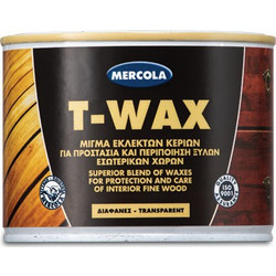 MERCOLA T-WAX ΚΕΡΙ ΠΕΡΙΠΟΙΗΣΗΣ ΞΥΛΟΥ ΔΙΑΦΑΝΕΣ 375 ml