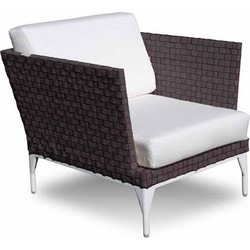 BRAFTA LOUNGE ARMCHAIR Skyline - Πολυθρόνα αλουμινίου με wicker πολυαιθυλενίου και μαξιλάρια Sunbrella (22931)