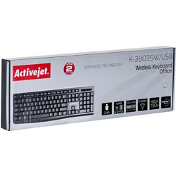 ActiveJet K-3803SW Black Ασύρματο Πληκτρολόγιο