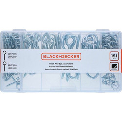 Σετ βιδών με μάτι Black & Decker 151 Τεμάχια