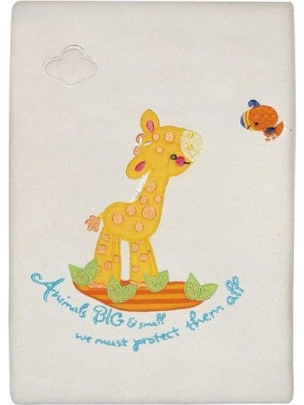 Baby Oliver Des 201 Κουβέρτα Κούνιας Fleece 110x160 Λευκή