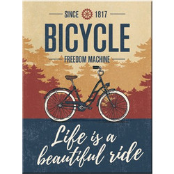 Nostalgic Μεταλλικό μαγνητάκι Achtung Bicycle - Beautiful Ride