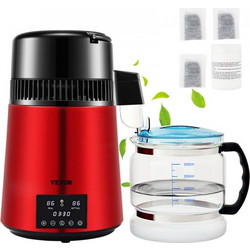 Αποστακτήρας Νερού VEVOR 1L/h, 4L, 750W, Κόκκινος DSDW1LH4L220VKTNFV2