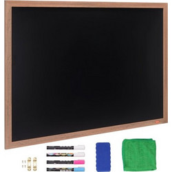 Μαγνητικός Πίνακας Κιμωλίας VEVOR, 35"x46" Ξύλινος Πίνακας με Κιμωλίες & Σβήστρα, Ρουστίκ Καφέ Πλαίσιο BG3546INCHMDFSHWLV0
