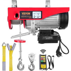 Ηλεκτρικός Γερανός VEVOR, 800kg, 1450W, 220V, Ασύρματο Τηλεχειριστήριο, 12m Ύψος Ανύψωσης, Χαλκός Κινητήρας DD1760LBS21FTGUZHV2