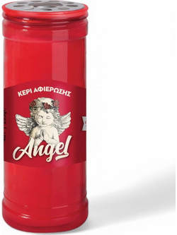 Κερί Αφιέρωσης 40Τ Angel - Κόκκινο (4 ημερών) - 6 x 15 εκ