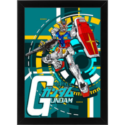 Ξύλινο κάδρο με θέμα το Gundam