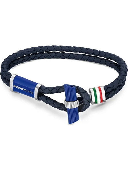 Ducati Collezione Ανδρικό Βραχιόλι από Ατσάλι Δέρμα DTAGB2136809