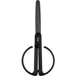 FIZZ ψαλίδι FZ212003-W με χάρακα μεταλλική λεπίδα 17cm μαύρο-λευκό