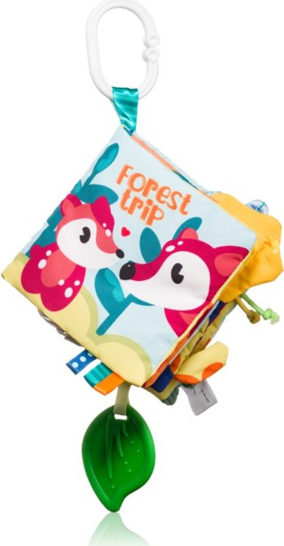 BabyOno Have Fun Sensory Book εκπαιδευτικό βιβλίο δραστηριοτήτων με έντονα χρώματα με μασητικό Forest Trip 1 τμχ
