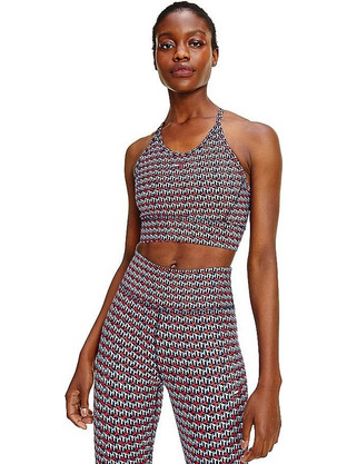 Tommy Hilfiger Sport Aop Long Bra Αθλητικό Μπουστάκι με Μέτρια Στήριξη Πολύχρωμο S10S101113-0YC