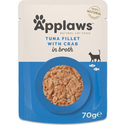 Applaws Adult Fillets with Tuna & Crab in Broth 70gr 8026