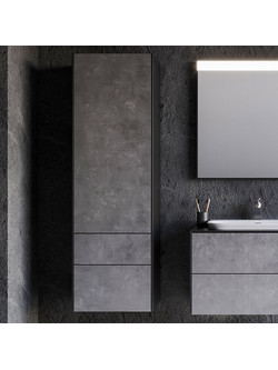 Στήλη Rodos 3CROD050SBM 35x32x160cm Silver Mdf