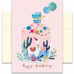 Ευχετήρια Κάρτα Γενεθλίων Happy Birthday Llama (17 Χ 12 cm)