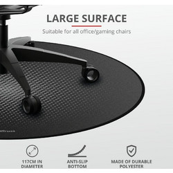 Trust TR-24134 Mika Round Floor Mat Black
