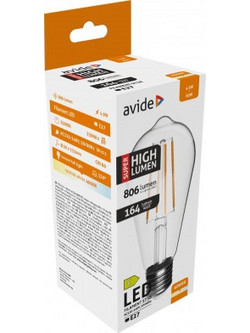 Avide LED Filament ST58 4.9W E27 NW 4000K SHL