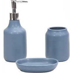 Σετ Μπάνιου Πορσελάνης 3 τεμαχίων Ocean Blue Galifas 207906953 - Galifas