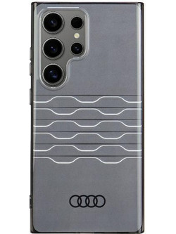 Audi IML Geometric Pattern Case S24 Ultra S928 black/black hardcase AU-IMLS24U-A6/D3-BK