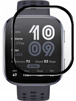 Hybrid Glass Amazfit Bip 6 Spacecase Smartwatch Αντιχαρακτικό Προστατευτικό Υβριδικό Οθόνης - Black (5905719119607)