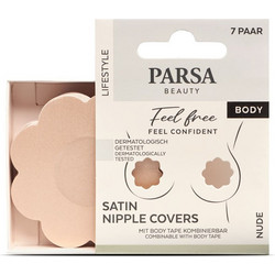 Parsa - Satin Nipple Covers 7 pcs - Nude