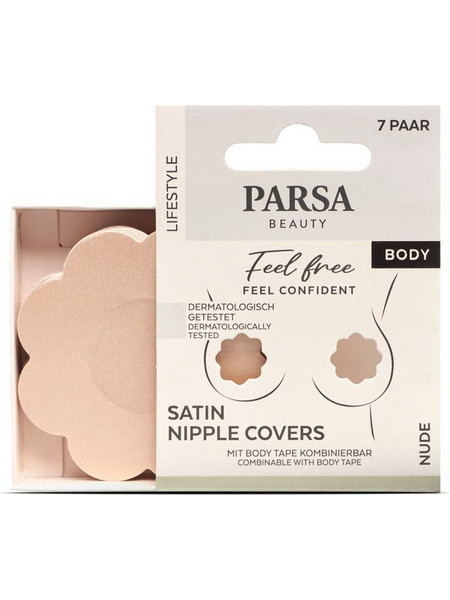Parsa - Satin Nipple Covers 7 pcs - Nude