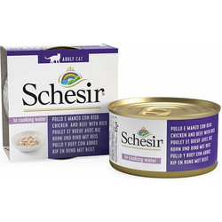 Schesir Nature for Cat witth Chicken, Beef & Rice in Broth 85gr