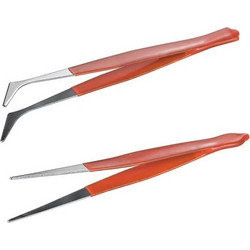 Tweezers Set with Rubber Handles (2pcs)