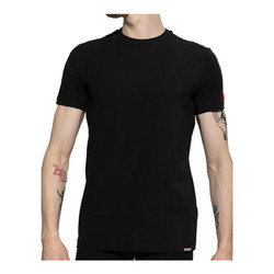 DSQUARED2 Ανδρικό T-Shirt BE ICON Arm Logo, Χρώμα Μαύρο-Κόκκινο