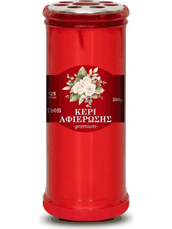 Clever Casa Κερί Αφιέρωσης Premium Τ80B. Κόκκινο 125 Ωρών