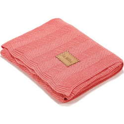 La Millou Herringbone Bamboo Papaya Κουβέρτα Αγκαλιάς Πλεκτή 80x90 Κοραλί
