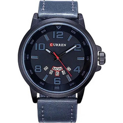 Curren Ανδρικό Ρολόι με Μπλε Δερμάτινο Λουράκι 8240 Blue