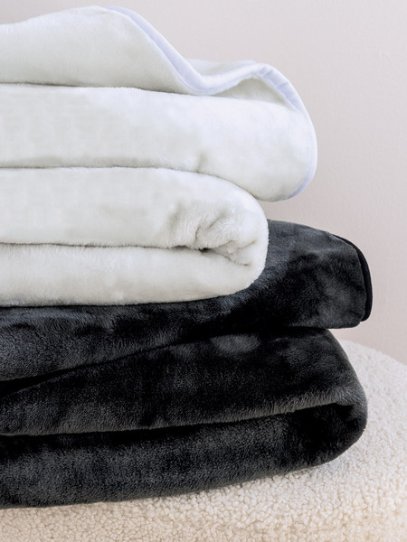 Κουβέρτα Fleece 220x240 FANI OFFWHITE Λευκό Palamaiki