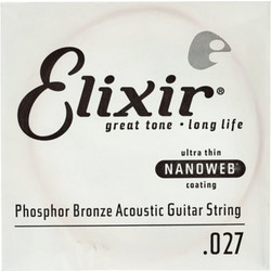 Elixir Strings Nanoweb 14127 Χορδή Ακουστικής Κιθάρας Phosphor Bronze 27"