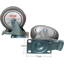 ΡΟΔΑ ΠΙΣΩ ΜΙΚΡΗ 12.7CM ME ΠΕΡΙΣΤΡΕΦΟΜΕΝΗ BAΣΗ 4.5Χ7.5cm & ΦΡΕΝΟ
